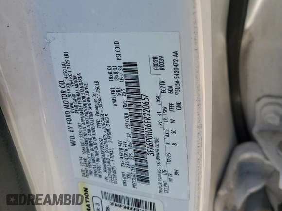 2015 Ford Fusion SE with VIN 3FA6P0HD6FR220657, listed as a Copart auction lot 56684824 with 136,853 mi miles and Salvage Title. Bid and sale history available at carsss.com. Image 13.