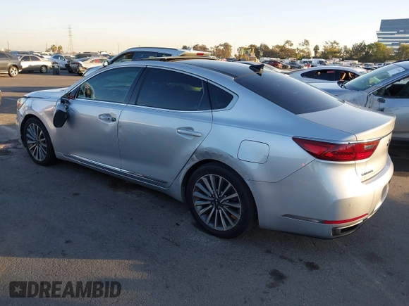 2017 Kia Cadenza Limited with VIN KNALC4J14H5090560, listed as a IAAI auction lot 41133962 with 108,113 mi miles. Bid and sale history available at carsss.com. Image 3.