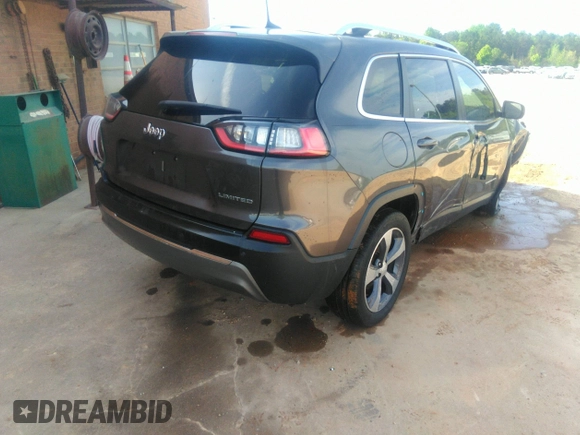 2019 Jeep Cherokee Limited with VIN 1C4PJLDB1KD392751, listed as a IAAI auction lot 41716866 with 69,545 mi miles and . Bid and sale history available at DreamBid. Image 4.
