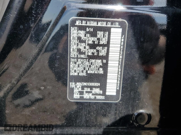 2014 Infiniti QX80 z VIN JN8AZ2NC1E9353024, wystawiony jako Copart lot #55503445 z przebiegiem 133 409 mil mil oraz Szkoda całkowita • Salvage title. Historia ofert i sprzedaży dostępna na DreamBid. Obrazek 13.