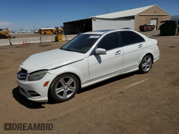 2011 Mercedes-Benz C 300 Sport with VIN WDDGF8BB5BR144268, listed as a Copart auction lot 53748895 with 189,233 mi miles and Salvage title. Bid and sale history available at DreamBid. Image 1.