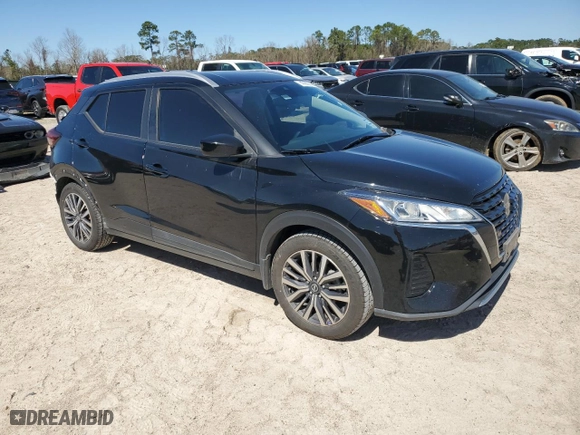 2021 Nissan Kicks SV with VIN 3N1CP5CV7ML508748, listed as a Copart auction lot 47969145 with 91,822 mi miles and Salvage Title. Bid and sale history available at carsss.com. Image 4.