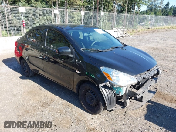 2017 Mitsubishi Mirage ES with VIN ML32F3FJ3HHF14338, listed as a IAAI auction lot 42592543 with 51,075 mi miles and . Bid and sale history available at DreamBid. Image 1.