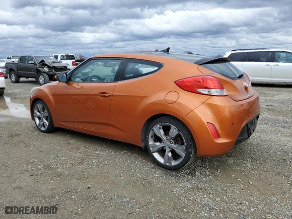 2012 Hyundai Veloster w/Black Int with VIN KMHTC6AD3CU028988, listed as a Copart auction lot 43837055 with 135,316 mi miles and Clean Title. Bid and sale history available at carsss.com. Image 2.