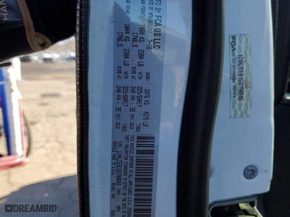 2016 Jeep Compass High Altitude Edition with VIN 1C4NJDEB1GD798645, listed as a Copart auction lot 46435305 with 95,457 mi miles and Salvage Title. Bid and sale history available at carsss.com. Image 15.