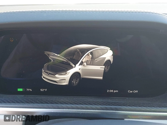2022 Tesla Model X Plaid z VIN 7SAXCBE64NF352928, wystawiony jako IAAI lot #41406070 z przebiegiem 38 175 mil mil oraz . Historia ofert i sprzedaży dostępna na DreamBid. Obrazek 7.