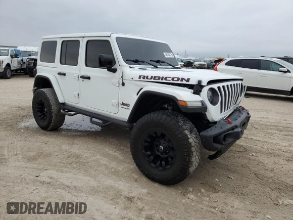 2018 Jeep Wrangler Unlimited Rubicon z VIN 1C4HJXFN5JW198679, wystawiony jako Copart lot #46164715 z przebiegiem 103 795 mil mil oraz Szkoda całkowita • Salvage title. Historia ofert i sprzedaży dostępna na DreamBid. Obrazek 4.