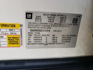 2015 GMC Acadia SLE with VIN 1GKKRNED2FJ137410, listed as a Copart auction lot 50309365 with 163,943 mi miles and Salvage title. Bid and sale history available at DreamBid. Image 13.