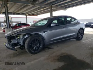 2025 Tesla Model 3 Long Range with VIN 5YJ3E1EA8SF880617, listed as a Copart auction lot 49484815 with 2,625 mi miles and Salvage Title. Bid and sale history available at DreamBid. Image 1.