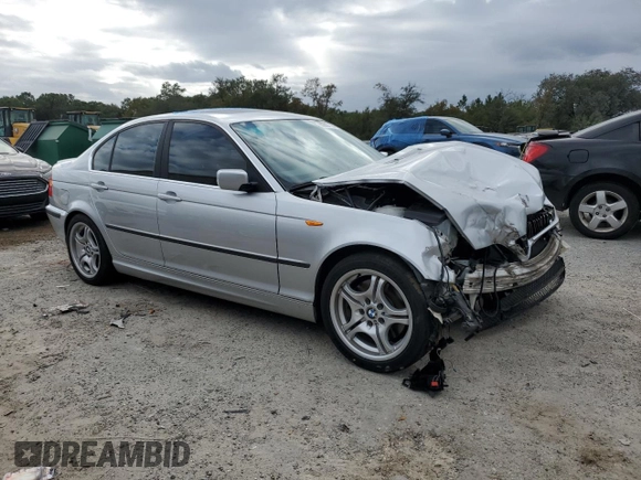2002 BMW 3 Series 330i with VIN WBAEV53472KM01780, listed as a Copart auction lot 80667794 with 0 mi miles and Salvage Title. Bid and sale history available at carsss.com. Image 4.