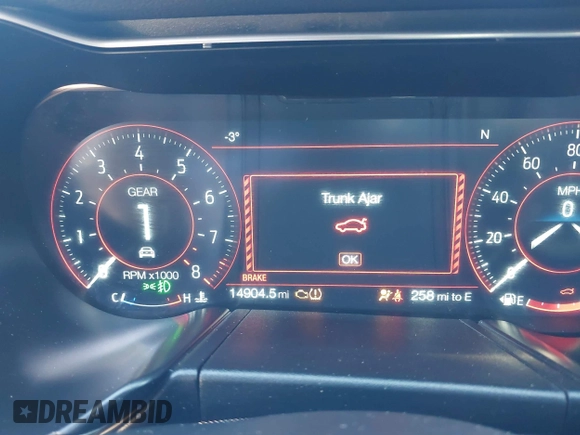 2022 Ford Mustang GT with VIN 1FA6P8CF2N5108429, listed as a IAAI auction lot 41048259 with 14,904 mi miles and . Bid and sale history available at DreamBid. Image 7.