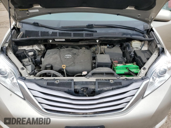 2017 Toyota Sienna XLE с VIN 5TDDZ3DC8HS178423, выставлен на аукционе Copart как лот 57628745 с пробегом 159 453 миль миль и Чистый • Clean title. История ставок и продаж доступна на DreamBid. Изображение 12.