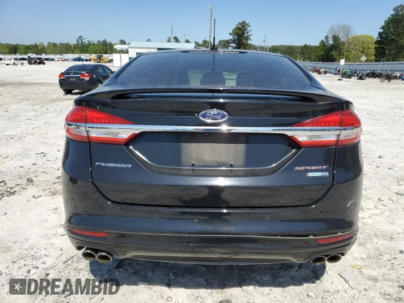 2017 Ford Fusion Sport with VIN 3FA6P0VP8HR198484, listed as a Copart auction lot 52524875 with 72,912 mi miles and Salvage Title. Bid and sale history available at carsss.com. Image 6.