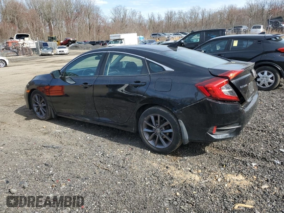2020 Honda Civic Sedan EX with VIN 19XFC1F38LE210107, listed as a Copart auction lot 50033665 with 67,710 mi miles and Salvage Title. Bid and sale history available at carsss.com. Image 2.