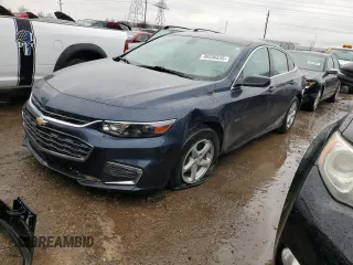 2017 Chevrolet Malibu LS with VIN 1G1ZB5ST8HF142698, listed as a Copart auction lot 48596635 with 76,552 mi miles and Salvage Title. Bid and sale history available at carsss.com. Image 1.