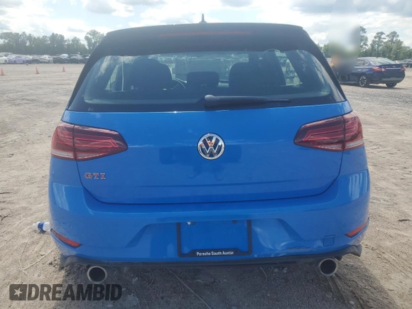 2019 Volkswagen GTI S with VIN 3VW5T7AU8KM008545, listed as a Copart auction lot 56515965 with 24,405 mi miles and Salvage title. Bid and sale history available at DreamBid. Image 6.