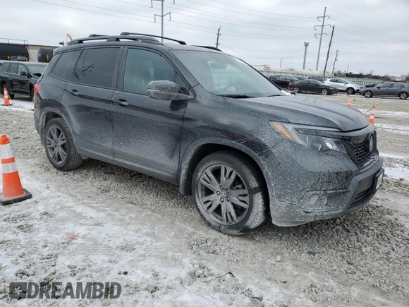 2019 Honda Passport EX-L with VIN 5FNYF7H50KB011921, listed as a Copart auction lot 75935324 with Not Provided miles and Salvage Title. Bid and sale history available at carsss.com. Image 4.