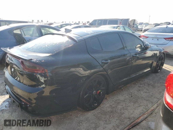 2020 Kia Stinger GT2 with VIN KNAE55LC7L6071883, listed as a Copart auction lot 74814574 with 23,714 mi miles and Non Repairable. Bid and sale history available at carsss.com. Image 3.