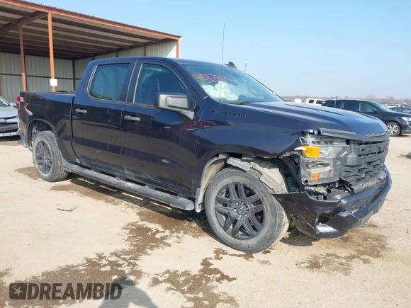 2022 Chevrolet Silverado 1500 Custom with VIN 1GCPABEK5NZ519646, listed as a IAAI auction lot 41517582 with 58,021 mi miles and . Bid and sale history available at DreamBid. Image 1.