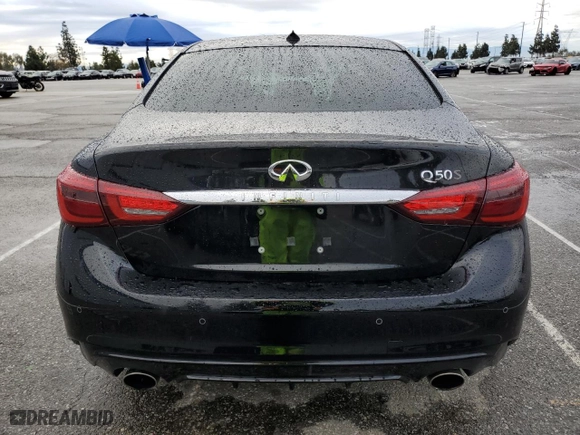 2019 Infiniti Q50 3.0t LUXE with VIN JN1EV7AP2KM542016, listed as a Copart auction lot 48410285 with 47,980 mi miles and Salvage Title. Bid and sale history available at carsss.com. Image 6.