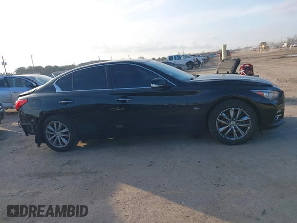 2017 Infiniti Q50 2.0t with VIN JN1CV7AP6HM642216, listed as a IAAI auction lot 41362110 with 99,542 mi miles and . Bid and sale history available at carsss.com. Image 14.