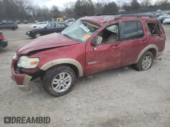2008 Ford Explorer Eddie Bauer with VIN 1FMEU64E38UA77187, listed as a Copart auction lot 43231875 with Not Provided miles and Salvage Title. Bid and sale history available at carsss.com. Image 1.