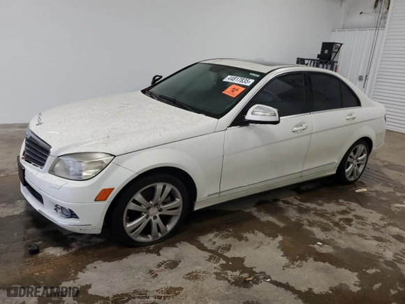 2008 Mercedes-Benz C-Class 3.0L Sport with VIN WDDGF54X38F051573, listed as a Copart auction lot 44817835 with 0 mi miles and Salvage Title. Bid and sale history available at carsss.com. Image 1.