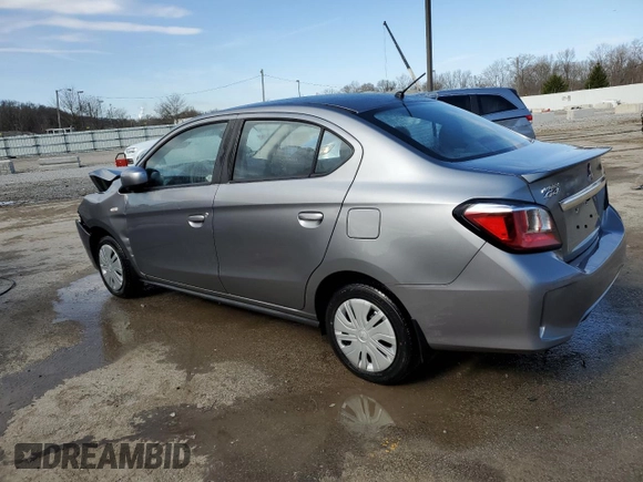 2022 Mitsubishi Mirage ES z VIN ML32FUFJ8NHF05636, wystawiony jako Copart lot #49816995 z przebiegiem 19 133 mil mil oraz Szkoda całkowita • Salvage title. Historia ofert i sprzedaży dostępna na DreamBid. Obrazek 2.