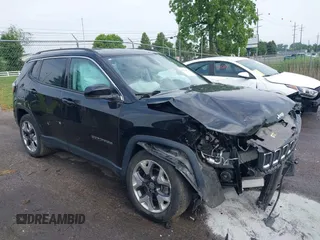 2019 Jeep Compass Limited with VIN 3C4NJCCB4KT675681, listed as a IAAI auction lot 42612071 with 57,120 mi miles and . Bid and sale history available at DreamBid. Image 1.