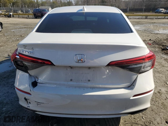 2022 Honda Civic Sedan LX with VIN 2HGFE2F28NH570722, listed as a Copart auction lot 44599195 with 50,495 mi miles and Salvage Title. Bid and sale history available at carsss.com. Image 6.