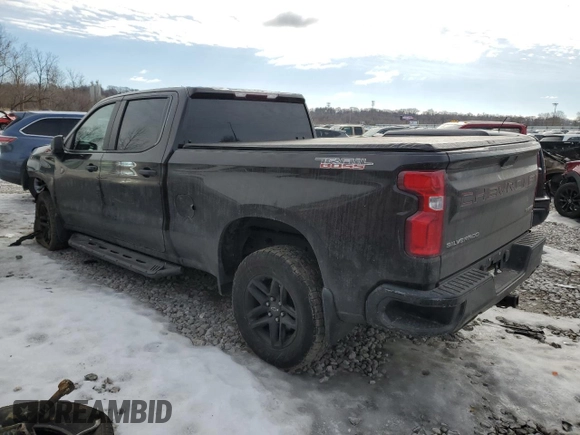 2020 Chevrolet Silverado 1500 Custom Trail Boss with VIN 1GCPYCEF3LZ143725, listed as a Copart auction lot 89216245 with 77,373 mi miles and Salvage Title. Bid and sale history available at DreamBid. Image 2.