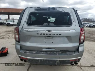 2023 Chevrolet Suburban Premier z VIN 1GNSKFKD6PR329370, wystawiony jako Copart lot #43688395 z przebiegiem Nie podano mil oraz Szkoda całkowita • Salvage title. Historia ofert i sprzedaży dostępna na DreamBid. Obrazek 6.