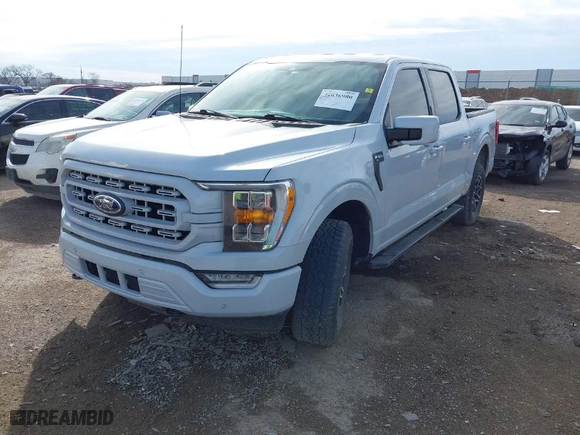 2021 Ford F-150 XL with VIN 1FTEW1EP0MKE55635, listed as a IAAI auction lot 41636980 with 44,299 mi miles. Bid and sale history available at carsss.com. Image 2.