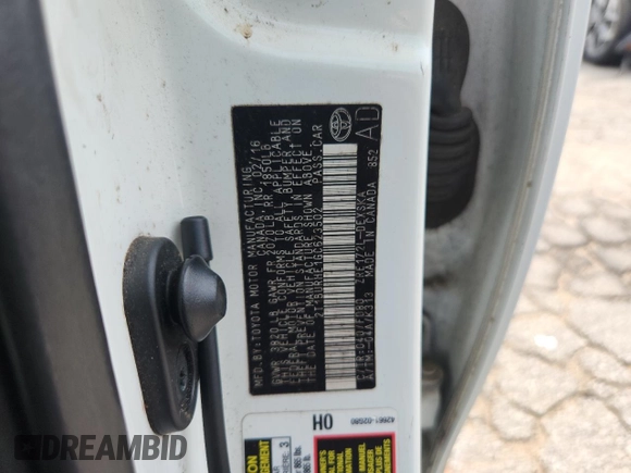2016 Toyota Corolla L z VIN 2T1BURHE1GC623502, wystawiony jako Copart lot #61957165 z przebiegiem 119 522 mil mil oraz Szkoda całkowita • Salvage title. Historia ofert i sprzedaży dostępna na DreamBid. Obrazek 12.