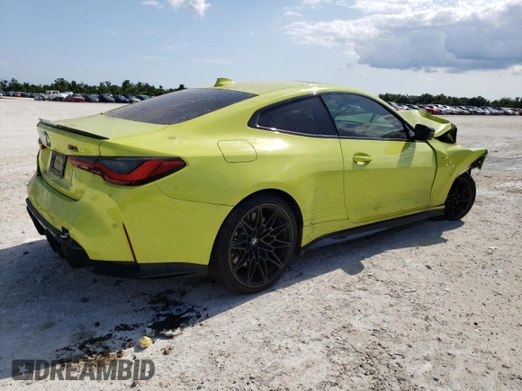 2021 BMW M4 Competition with VIN WBS33AZ05MCG52173, listed as a Copart auction lot 56218244 with 0 mi miles and Salvage Title. Bid and sale history available at carsss.com. Image 3.