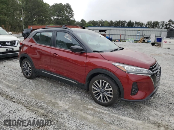 2023 Nissan Kicks SR with VIN 3N1CP5DV6PL512065, listed as a Copart auction lot 51049495 with 25,128 mi miles and Salvage Title. Bid and sale history available at carsss.com. Image 4.