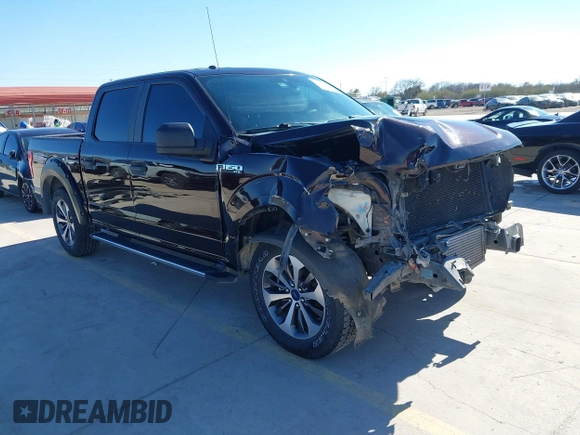 2019 Ford F-150 XL with VIN 1FTEW1CP3KKC76120, listed as a IAAI auction lot 41650089 with 161,801 mi miles and . Bid and sale history available at carsss.com. Image 1.