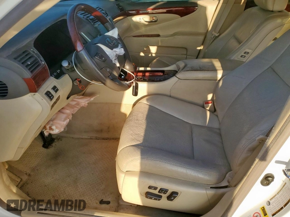 2011 Lexus LS 460 with VIN JTHBL5EF1B5102521, listed as a Copart auction lot 51530065 with Not provided miles and Salvage title. Bid and sale history available at DreamBid. Image 7.
