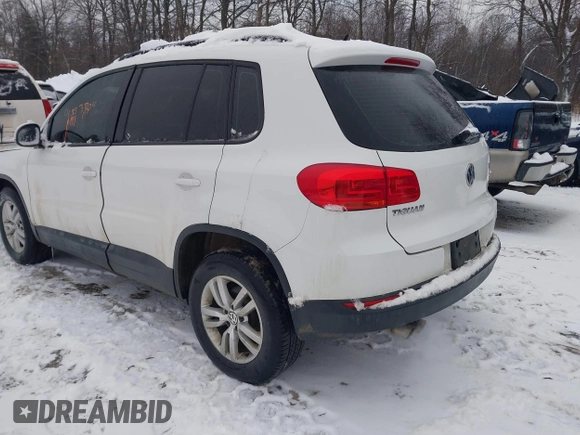 2016 Volkswagen Tiguan S with VIN WVGBV7AX2GW550558, listed as a IAAI auction lot 41553304 with 100,864 mi miles and . Bid and sale history available at DreamBid. Image 3.