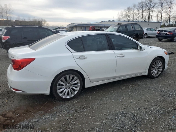 2014 Acura RLX Advance Pkg with VIN JH4KC1F91EC003618, listed as a Copart auction lot 46233885 with 75,361 mi miles and Clean Title. Bid and sale history available at carsss.com. Image 3.