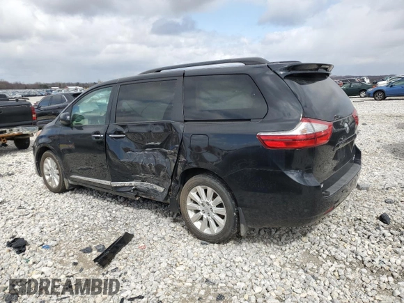 2015 Toyota Sienna Ltd with VIN 5TDDK3DC6FS124667, listed as a Copart auction lot 52009895 with 190,738 mi miles and Clean Title. Bid and sale history available at carsss.com. Image 2.