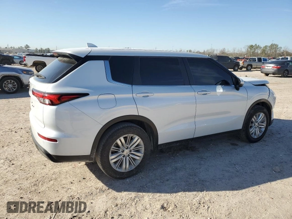 2024 Mitsubishi Outlander ES z VIN JA4J3UA84RZ080459, wystawiony jako Copart lot #47475125 z przebiegiem 21 066 mil mil oraz Szkoda całkowita • Salvage title. Historia ofert i sprzedaży dostępna na DreamBid. Obrazek 3.