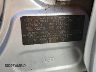 2005 Hyundai Sonata GLS with VIN KMHWF35HX5A155497, listed as a Copart auction lot 75254274 with 98,918 mi miles and Non Repairable. Bid and sale history available at carsss.com. Image 13.
