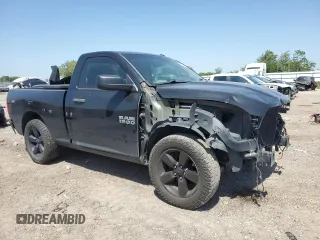 2018 Ram 1500 Express with VIN 3C6JR6AT0JG122755, listed as a Copart auction lot 52092235 with 109,140 mi miles and Salvage title. Bid and sale history available at DreamBid. Image 4.