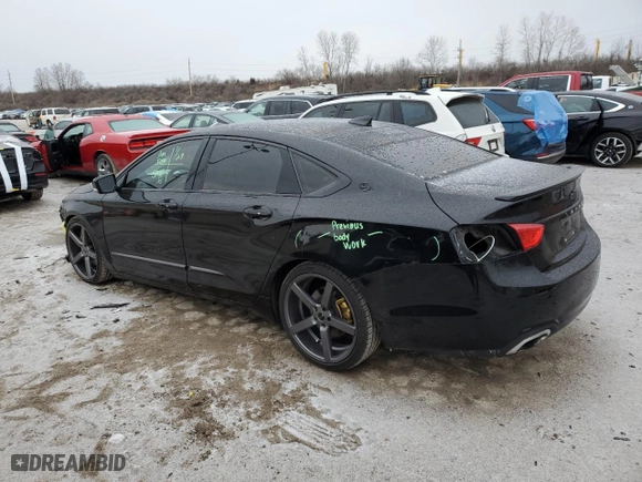 2018 Chevrolet Impala Premier with VIN 2G1125S33J9127022, listed as a Copart auction lot 44958275 with 128,327 mi miles and Salvage Title. Bid and sale history available at carsss.com. Image 2.