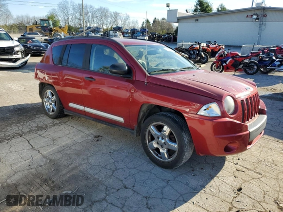 2007 Jeep Compass Limited with VIN 1J8FF57W87D134606, listed as a Copart auction lot 81673594 with 0 mi miles and Salvage Title. Bid and sale history available at carsss.com. Image 4.