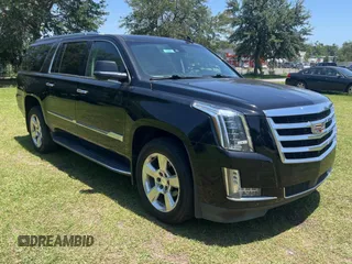 2017 Cadillac Escalade ESV Premium Luxury z VIN 1GYS4JKJ2HR322133, wystawiony jako Copart lot #57619015 z przebiegiem 120 610 mil mil oraz Szkody całkowita. Historia ofert i sprzedaży dostępna na DreamBid. Obrazek 1.