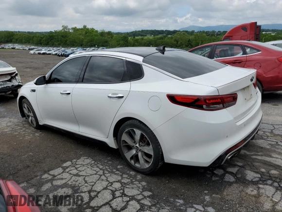 2017 Kia Optima SX with VIN 5XXGW4L20HG127312, listed as a Copart auction lot 56904675 with 116,876 mi miles and Salvage title. Bid and sale history available at DreamBid. Image 2.
