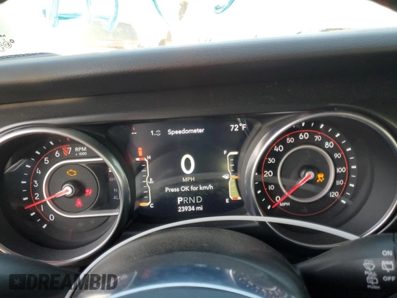2020 Jeep Wrangler Unlimited Willys with VIN 1C4HJXDN4NW122752, listed as a Copart auction lot 61615714 with 23,934 mi miles and Clean Title. Bid and sale history available at DreamBid. Image 9.