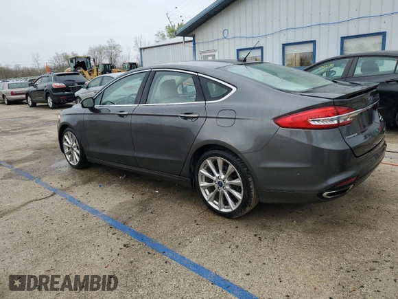 2017 Ford Fusion Titanium with VIN 3FA6P0K92HR290860, listed as a Copart auction lot 52030785 with 100,349 mi miles and Salvage Title. Bid and sale history available at carsss.com. Image 2.